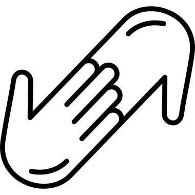 parmak hareketi el hareketi simgesi ana hat biçiminde