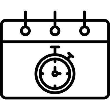 saat web simgesi basit illüstrasyon