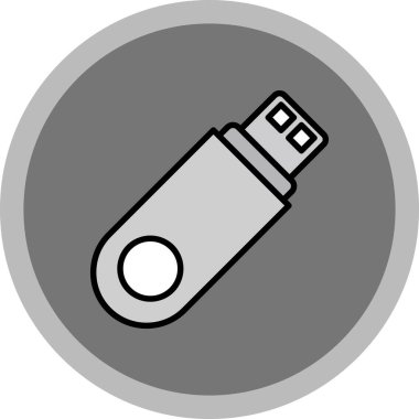 Moda stili izole edilmiş arkaplanda flash disk simgesi
