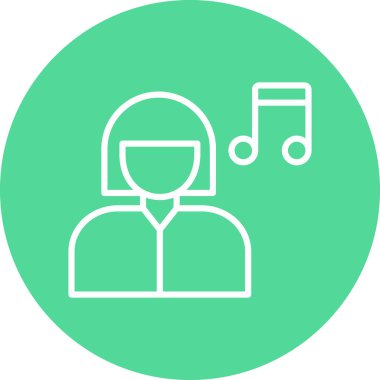 Kulaklık simgesi olan avatar adam, vektör illüstrasyonu