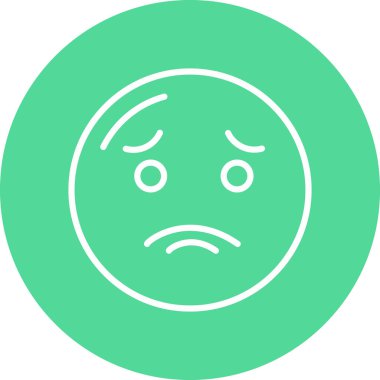 üzgün yüz simgesi, vektör illüstrasyonu