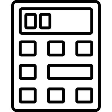 hesaplayıcı hesap makinesi finans simgesi ana hat biçiminde