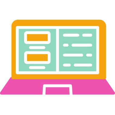 Bilgisayar. Web simgesi basit illüstrasyon