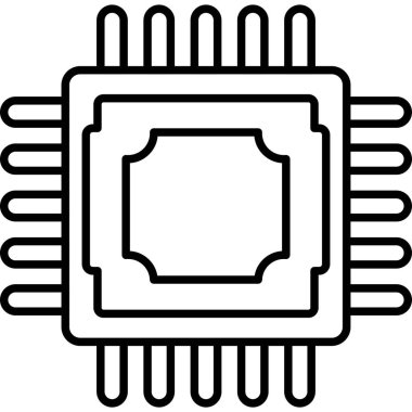 devre kartı simgesi vektör illüstrasyonu