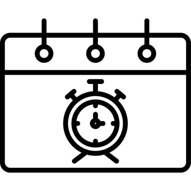 Çalar saat. Web basit illüstrasyonu