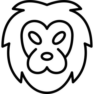 maymun ikon vektör illüstrasyonu