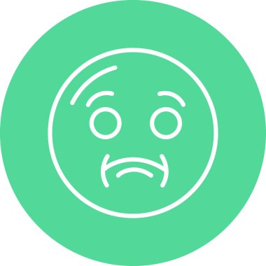 Öfkeli ifade. Web simgesi vektör illüstrasyonu