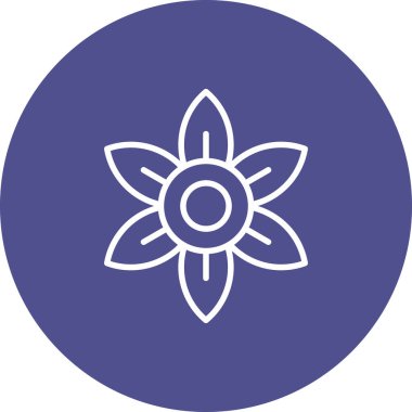 beautiful flower vector line icon