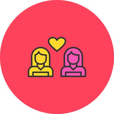 Bir kalp simgesinin vektör illüstrasyonu