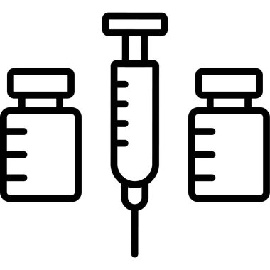 Enjeksiyon. Web simgesi basit illüstrasyon