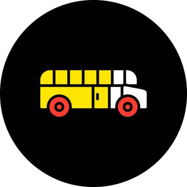 Bir araba simgesinin vektör illüstrasyonu