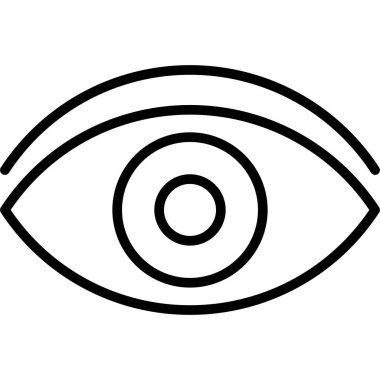 Göz simgesi vektör illüstrasyonu