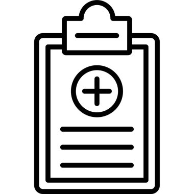 Tıbbi geçmiş. vektör illüstrasyonu, basit tasarım