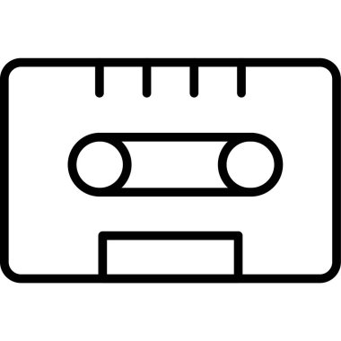 Elektrikli kaset ikonu. Beyaz arkaplanda izole edilmiş web tasarımı için elektrik kaset vektör simgesi