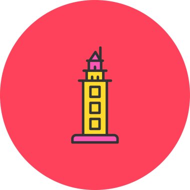 Deniz feneri simgesinin vektör illüstrasyonu