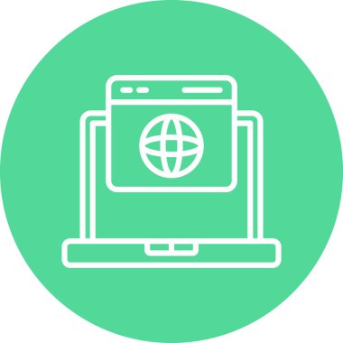 İnternet web simgesi basit tasarım