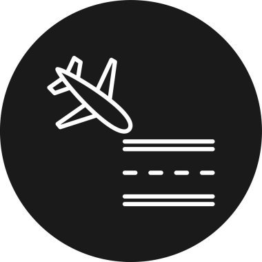 Uçak simgesinin vektör illüstrasyonu