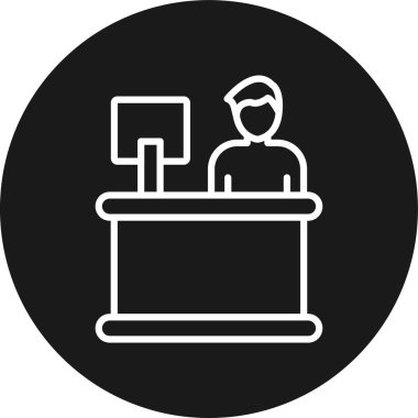 desk icon. vector illustration