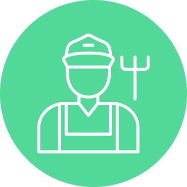 İnşaat işçisi simgesinin vektör illüstrasyonu,