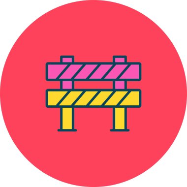 Çit simgesi. Web için basit çit vektör simgeleri çizimi