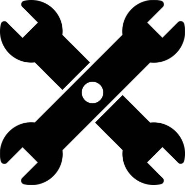 İngiliz anahtarı simgesi vektör illüstrasyonu