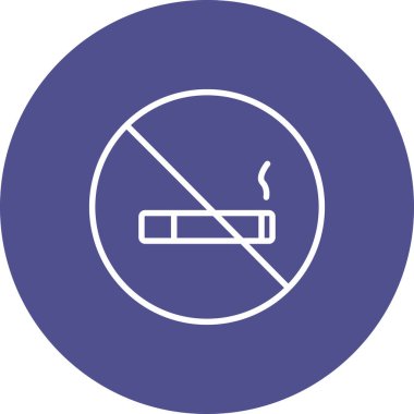 Sigara içiyorum. Web simgesi basit illüstrasyon