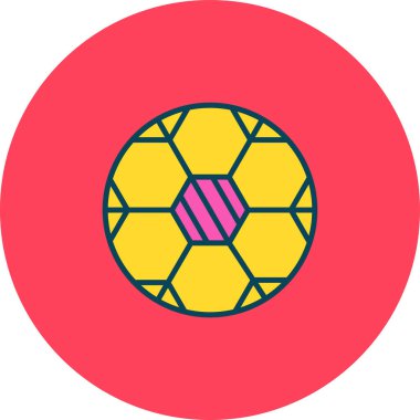 Futbol topu ikonu. İnternet için futbol topu vektör simgelerinin basit çizimi