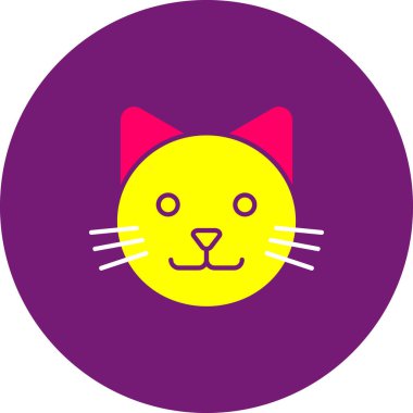 Şirin kedi suratının vektör çizimi