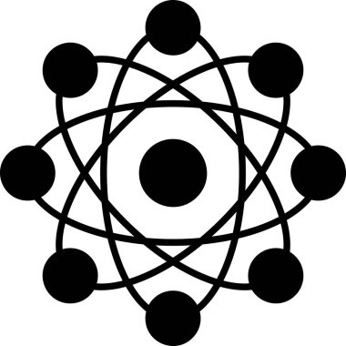 atom molekülü kimya simgesi