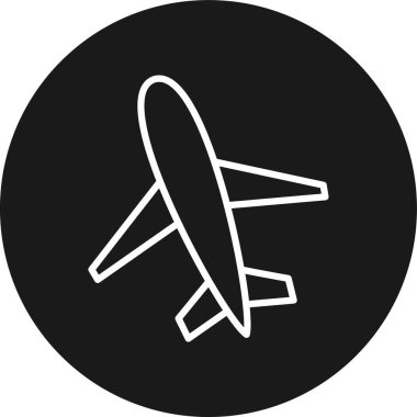 uçak simgesi, vektör illüstrasyonu