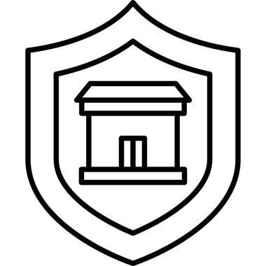 Kalkan simgesi. vektör illüstrasyonu