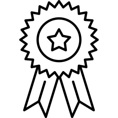 Moda stili izole edilmiş arka planda madalya simgesi