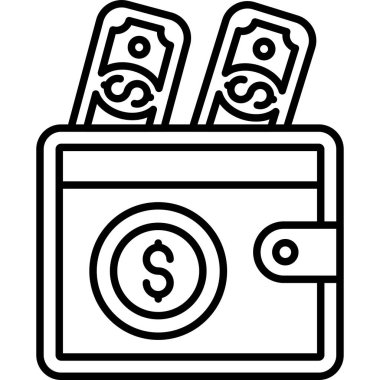 cüzdan nakit para simgesi