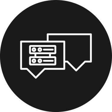 Sohbet simgesinin vektör illüstrasyonu