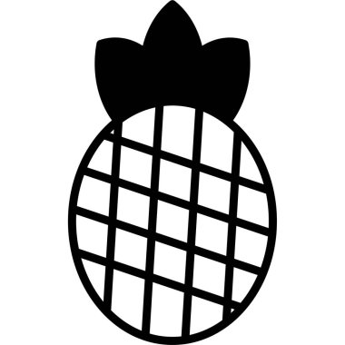 ananas ikonu vektör illüstrasyonu
