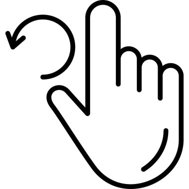 parmak jest simgesi ana hat biçiminde