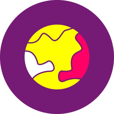 Dünya gezegeni. Basit bir çizim. vektör