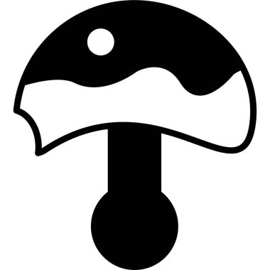 Mantar. Web simgesi basit illüstrasyon