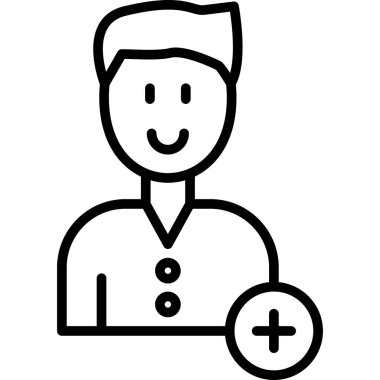 doktor simgesi, vektör illüstrasyonu