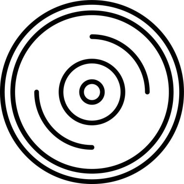 Vinil plak ikonu. vektör illüstrasyonu