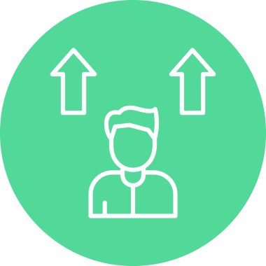 Okları olan adam modaya uygun basit izole arkaplanda