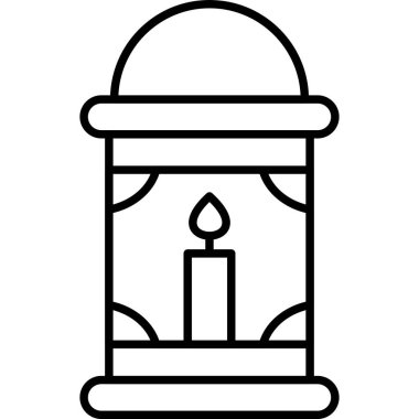 Mum ışığı ikonu. Beyaz arkaplanda izole edilmiş web tasarımı için mum lambası vektör simgesi