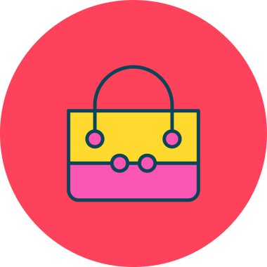 Bir alışveriş poşeti simgesinin vektör çizimi