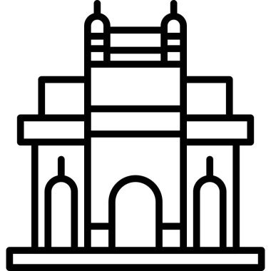 Bina. Web simgesi basit illüstrasyon