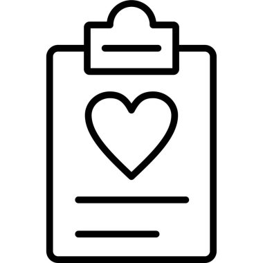 kart kalp aşk simgesi ana hat biçiminde