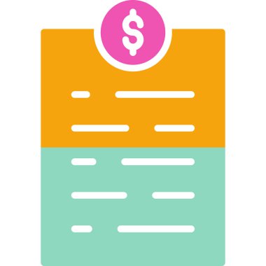 Dolar düz vektör simgesi