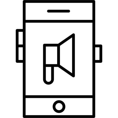 Megafon vektör simgesi, basit tasarım