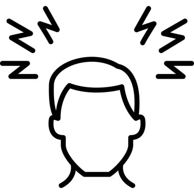 Baş simge vektör çizim