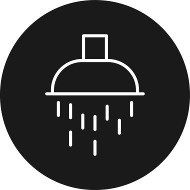 Duş düz vektör simgesi