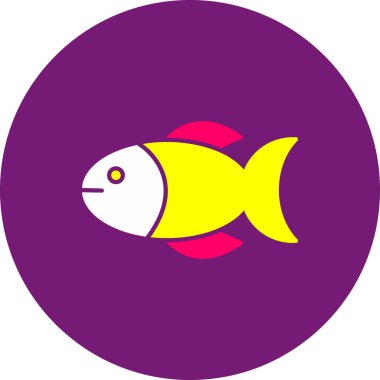 Balık. Web simgesi basit illüstrasyon